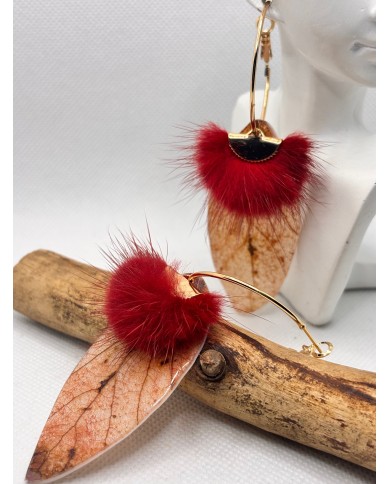 EDICIÓN LIMITADA pendientes artesanos de hoja natural