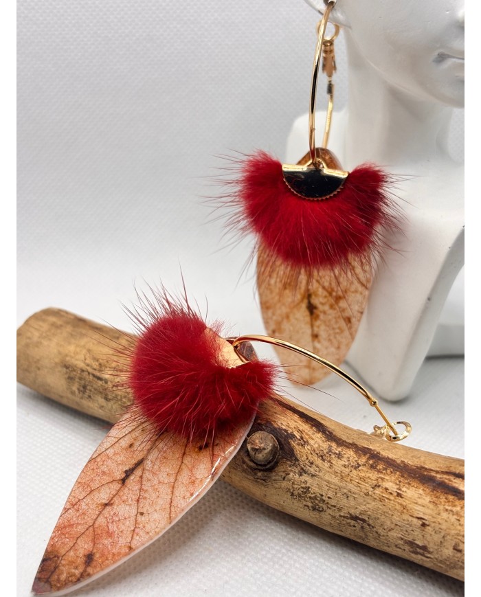 EDICIÓN LIMITADA pendientes artesanos de hoja natural