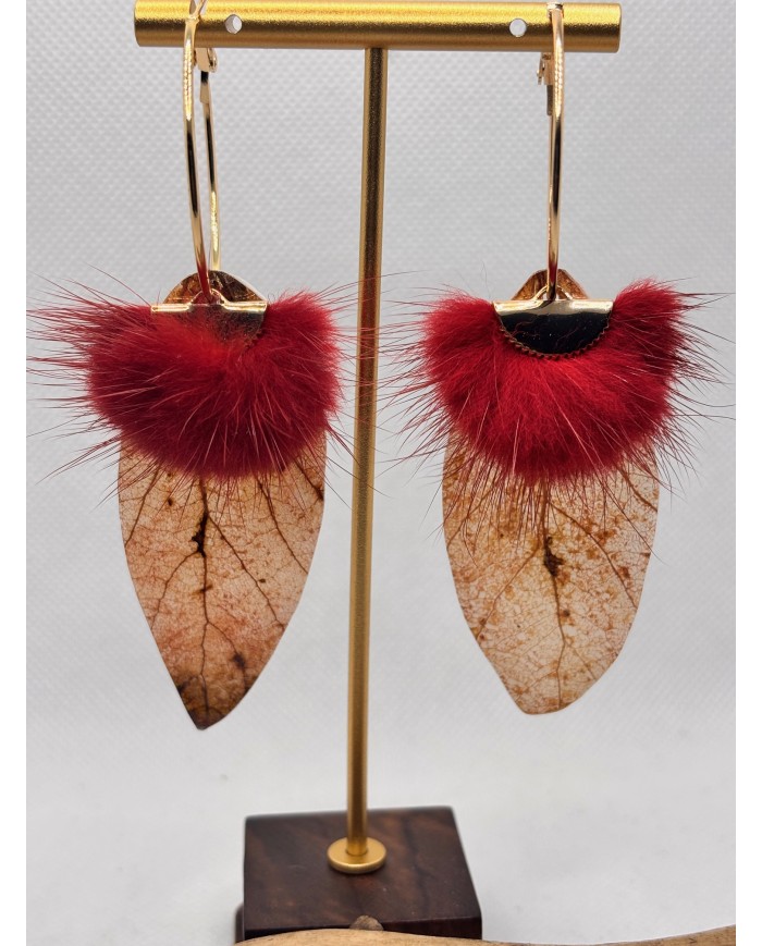 EDICIÓN LIMITADA pendientes artesanos de hoja natural