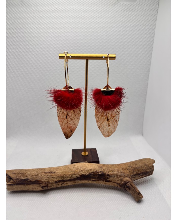 EDICIÓN LIMITADA pendientes artesanos de hoja natural