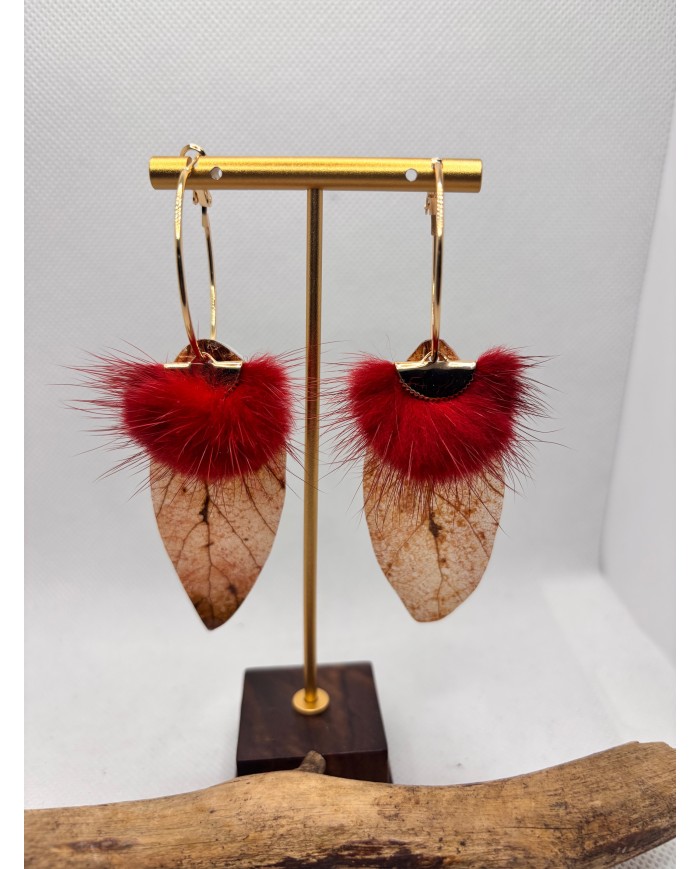 EDICIÓN LIMITADA pendientes artesanos de hoja natural
