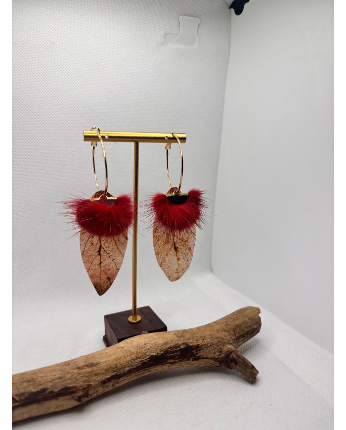 EDICIÓN LIMITADA pendientes artesanos de hoja natural