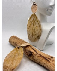 EDICIÓN LIMITADA pendientes artesanos de hoja natural