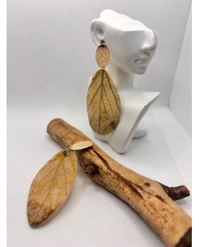 EDICIÓN LIMITADA pendientes artesanos de hoja natural