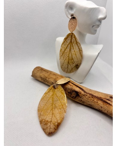 EDICIÓN LIMITADA pendientes artesanos de hoja natural