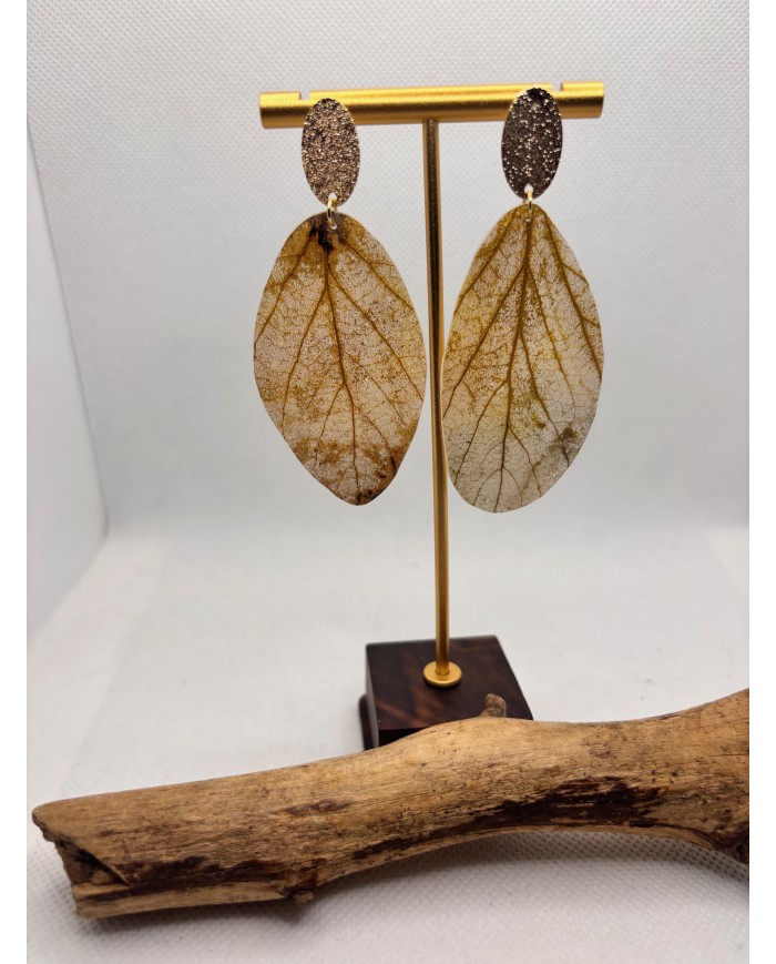 EDICIÓN LIMITADA pendientes artesanos de hoja natural