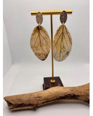 EDICIÓN LIMITADA pendientes artesanos de hoja natural