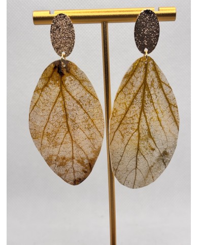 EDICIÓN LIMITADA pendientes artesanos de hoja natural