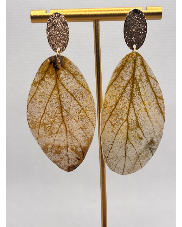 EDICIÓN LIMITADA pendientes artesanos de hoja natural