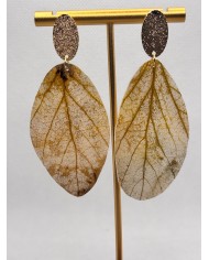 EDICIÓN LIMITADA pendientes artesanos de hoja natural