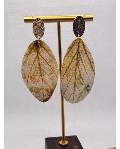 EDICIÓN LIMITADA pendientes artesanos de hoja natural
