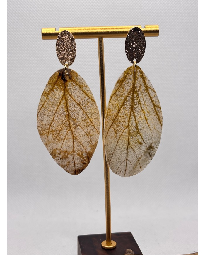 EDICIÓN LIMITADA pendientes artesanos de hoja natural