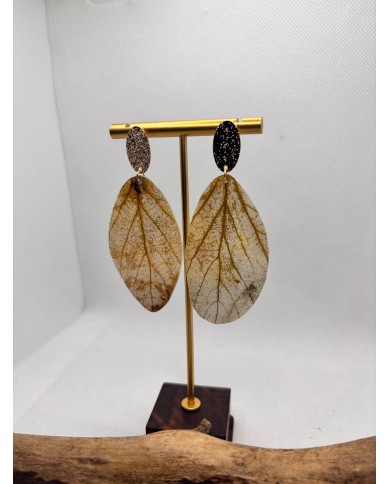 EDICIÓN LIMITADA pendientes artesanos de hoja natural
