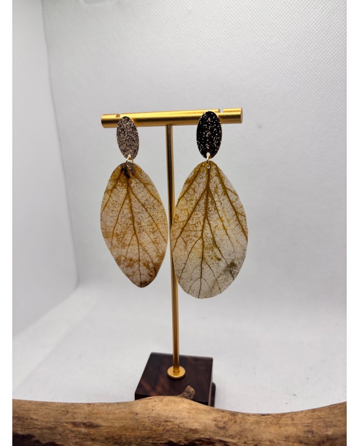 EDICIÓN LIMITADA pendientes artesanos de hoja natural