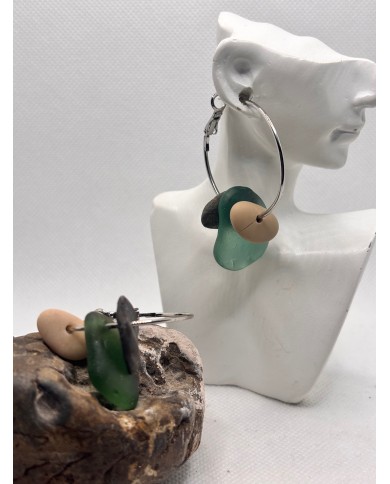 EDICIÓN LIMITADA pendientes de cristal marino