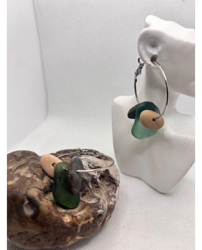 EDICIÓN LIMITADA pendientes de cristal marino