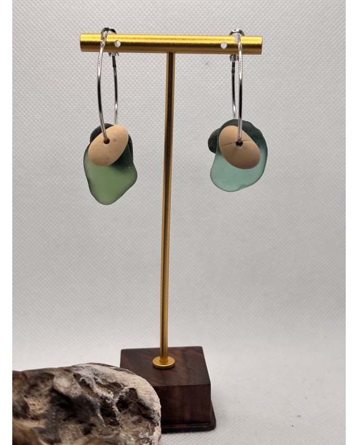 EDICIÓN LIMITADA pendientes de cristal marino