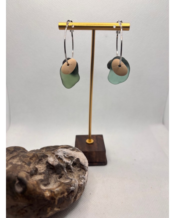 EDICIÓN LIMITADA pendientes de cristal marino