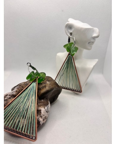 EDICIÓN LIMITADA pendientes de cristal marino artesanos