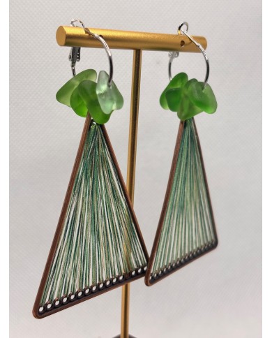 EDICIÓN LIMITADA pendientes de cristal marino artesanos