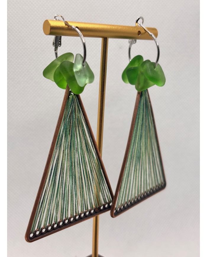 EDICIÓN LIMITADA pendientes de cristal marino artesanos