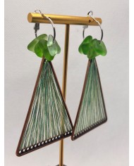 EDICIÓN LIMITADA pendientes de cristal marino artesanos