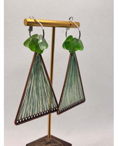 EDICIÓN LIMITADA pendientes de cristal marino artesanos