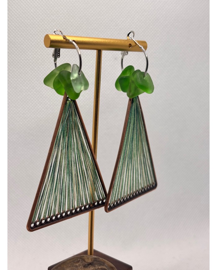 EDICIÓN LIMITADA pendientes de cristal marino artesanos