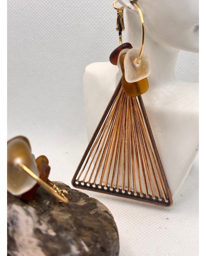 EDICIÓN LIMITADA pendientes artesanos de cristal marino