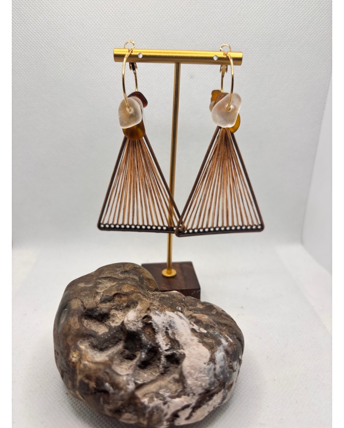 EDICIÓN LIMITADA pendientes artesanos de cristal marino