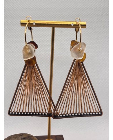 EDICIÓN LIMITADA pendientes artesanos de cristal marino