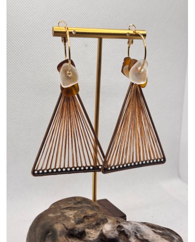 EDICIÓN LIMITADA pendientes artesanos de cristal marino