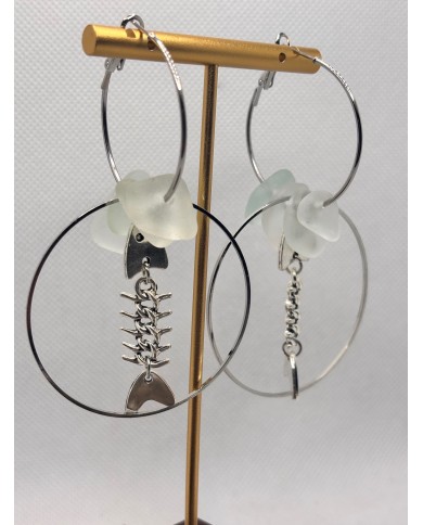 EDICIÓN LIMITADA pendientes artesanos de cristal marino