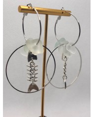 EDICIÓN LIMITADA pendientes artesanos de cristal marino