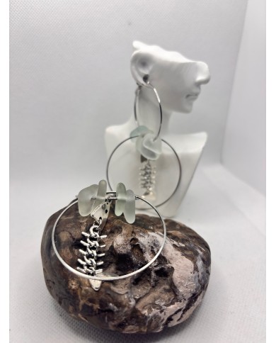 EDICIÓN LIMITADA pendientes artesanos de cristal marino