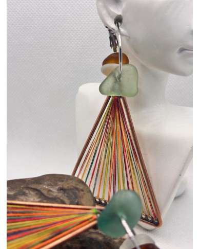 EDICIÓN LIMITADA pendientes de cristal marino o lágrimas de sirena