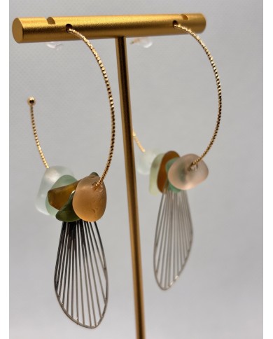 PENDIENTES DE CRISTAL MARINO o lágrimas de sirena