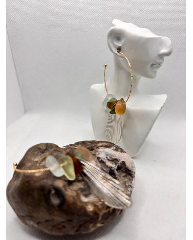 PENDIENTES DE CRISTAL MARINO o lágrimas de sirena