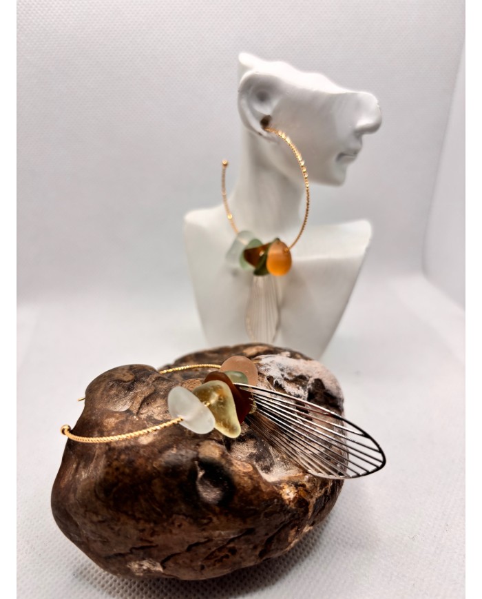 PENDIENTES DE CRISTAL MARINO o lágrimas de sirena