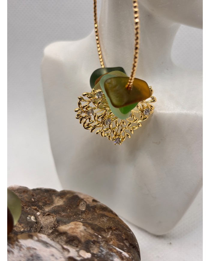 EDICIÓN LIMITADA pendientes artesanos de cristal marino