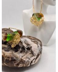 EDICIÓN LIMITADA pendientes artesanos de cristal marino