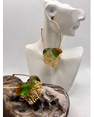 EDICIÓN LIMITADA pendientes artesanos de cristal marino