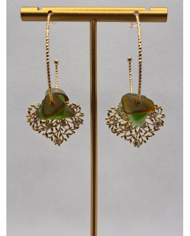 EDICIÓN LIMITADA pendientes artesanos de cristal marino