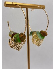 EDICIÓN LIMITADA pendientes artesanos de cristal marino