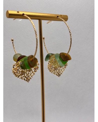 EDICIÓN LIMITADA pendientes artesanos de cristal marino