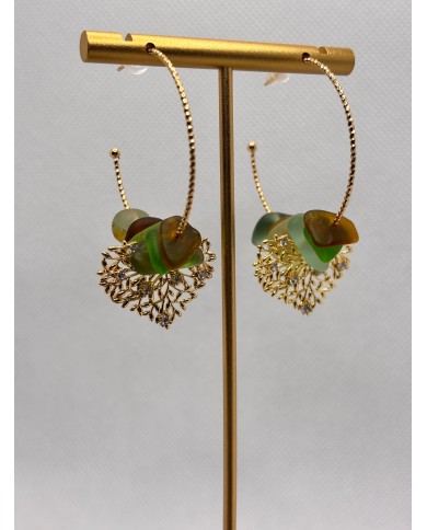 EDICIÓN LIMITADA pendientes artesanos de cristal marino