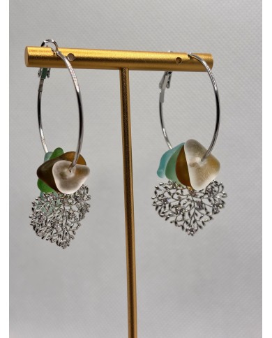 EDICIÓN ESPECIAL pendientes artesanos de cristal marino