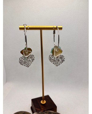 EDICIÓN ESPECIAL pendientes artesanos de cristal marino