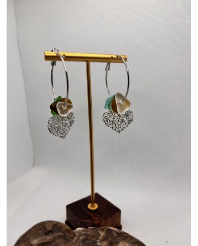 EDICIÓN ESPECIAL pendientes artesanos de cristal marino