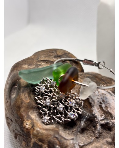 EDICIÓN ESPECIAL pendientes artesanos de cristal marino